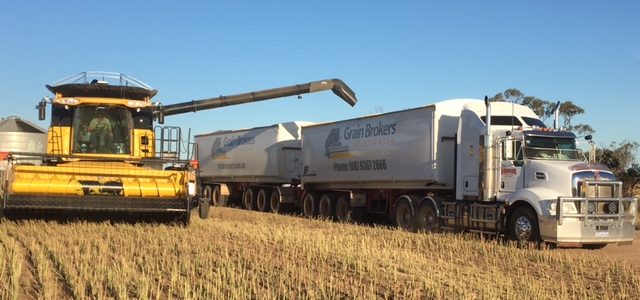 Grain Brokers Australia Aghaul Truck being filled