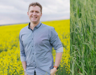 Nic Sewell in field | Grain Brokers